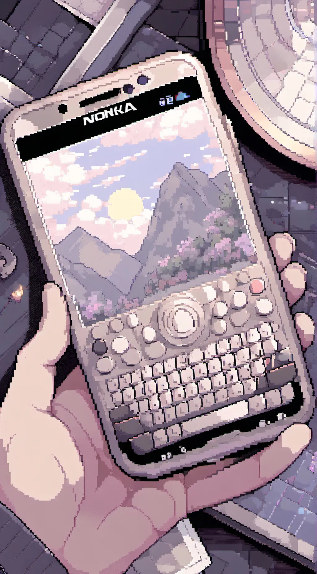 ai character: Nokia god background