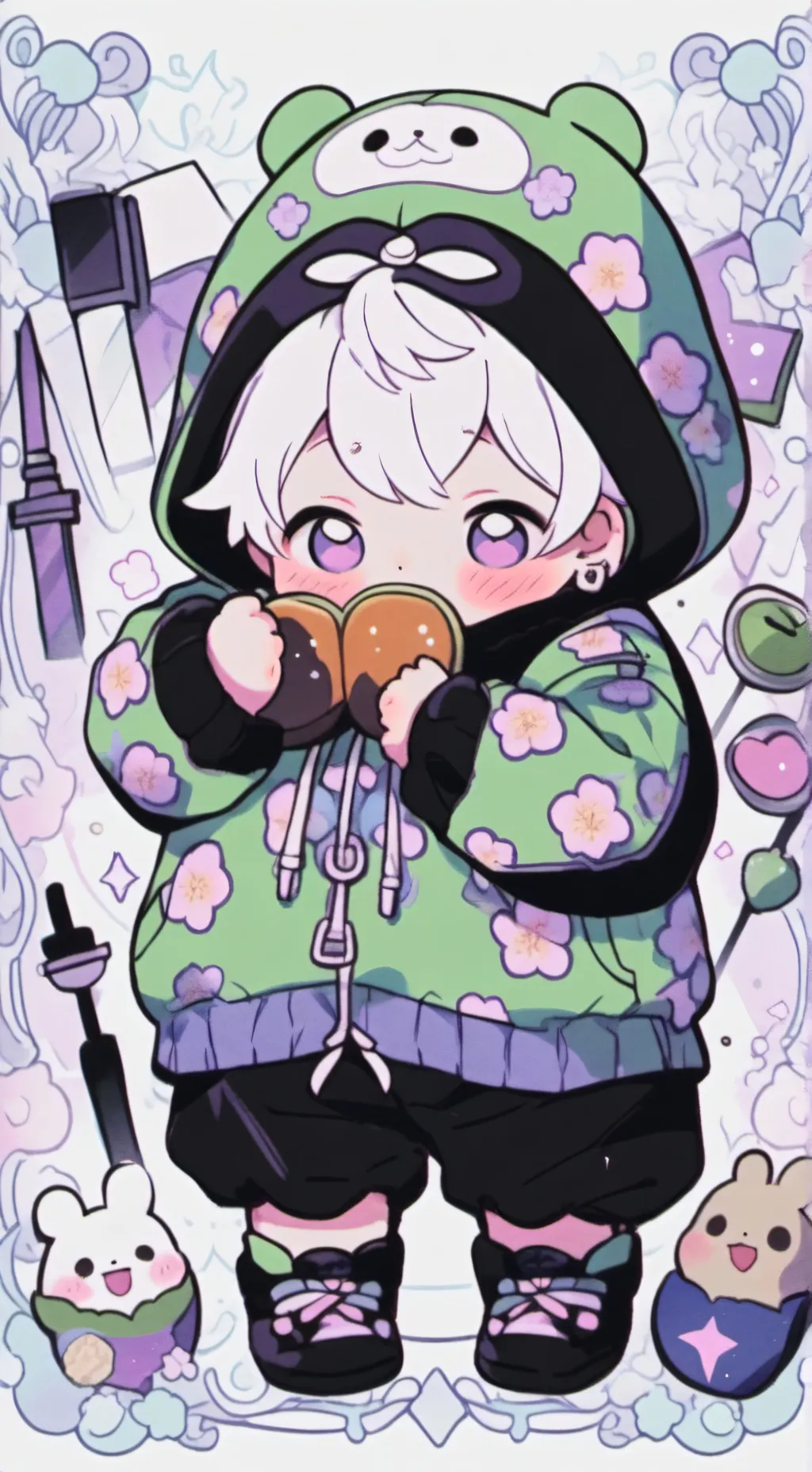 ai character: baby fat background