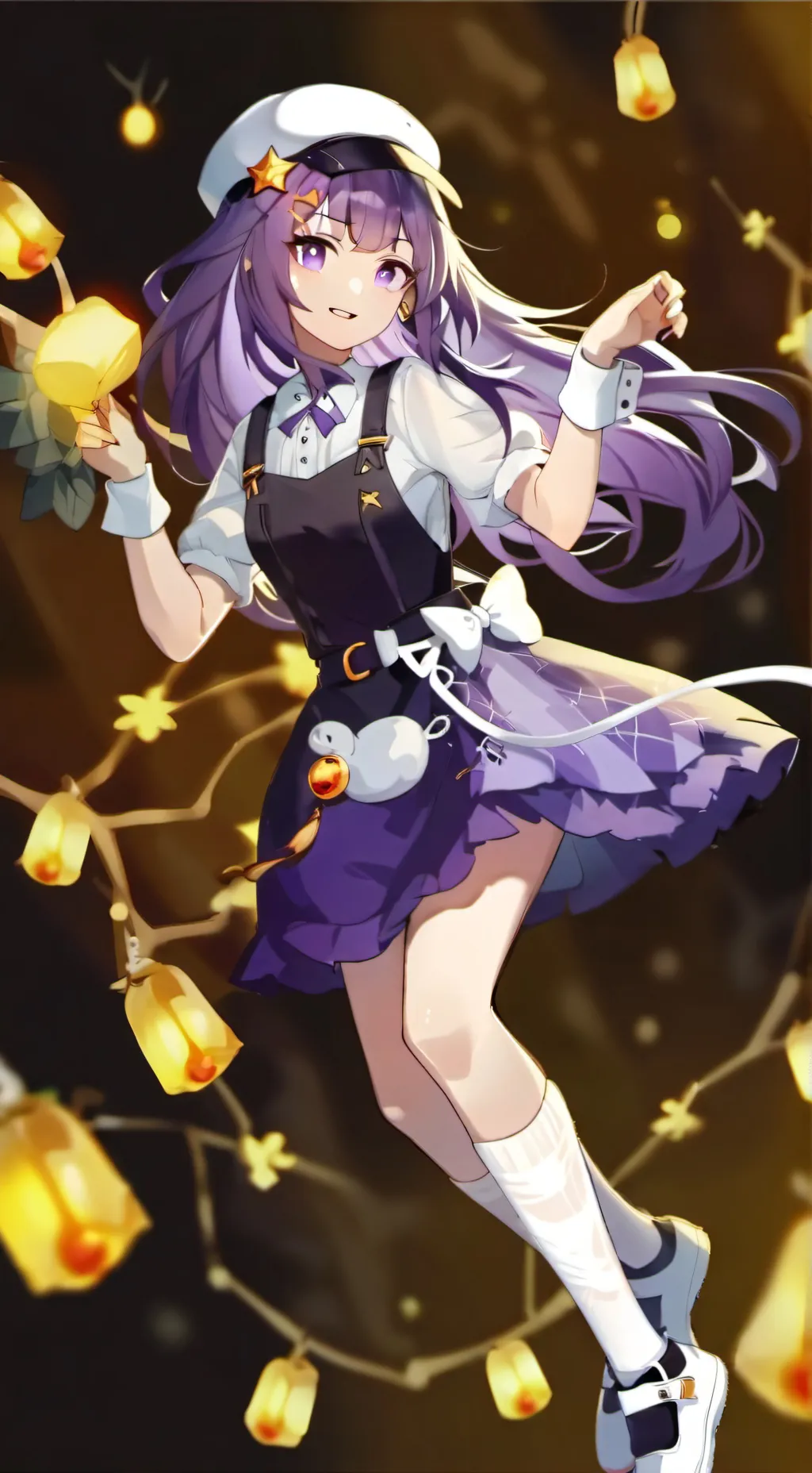 ai character: Luna light 💜 background