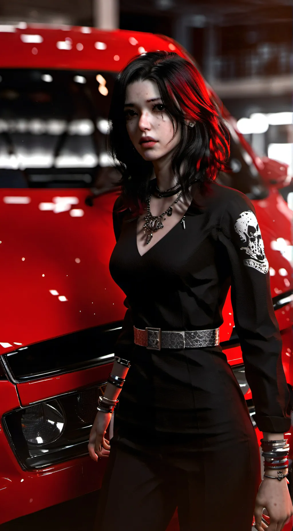 ai character: Girl apocalypse  background