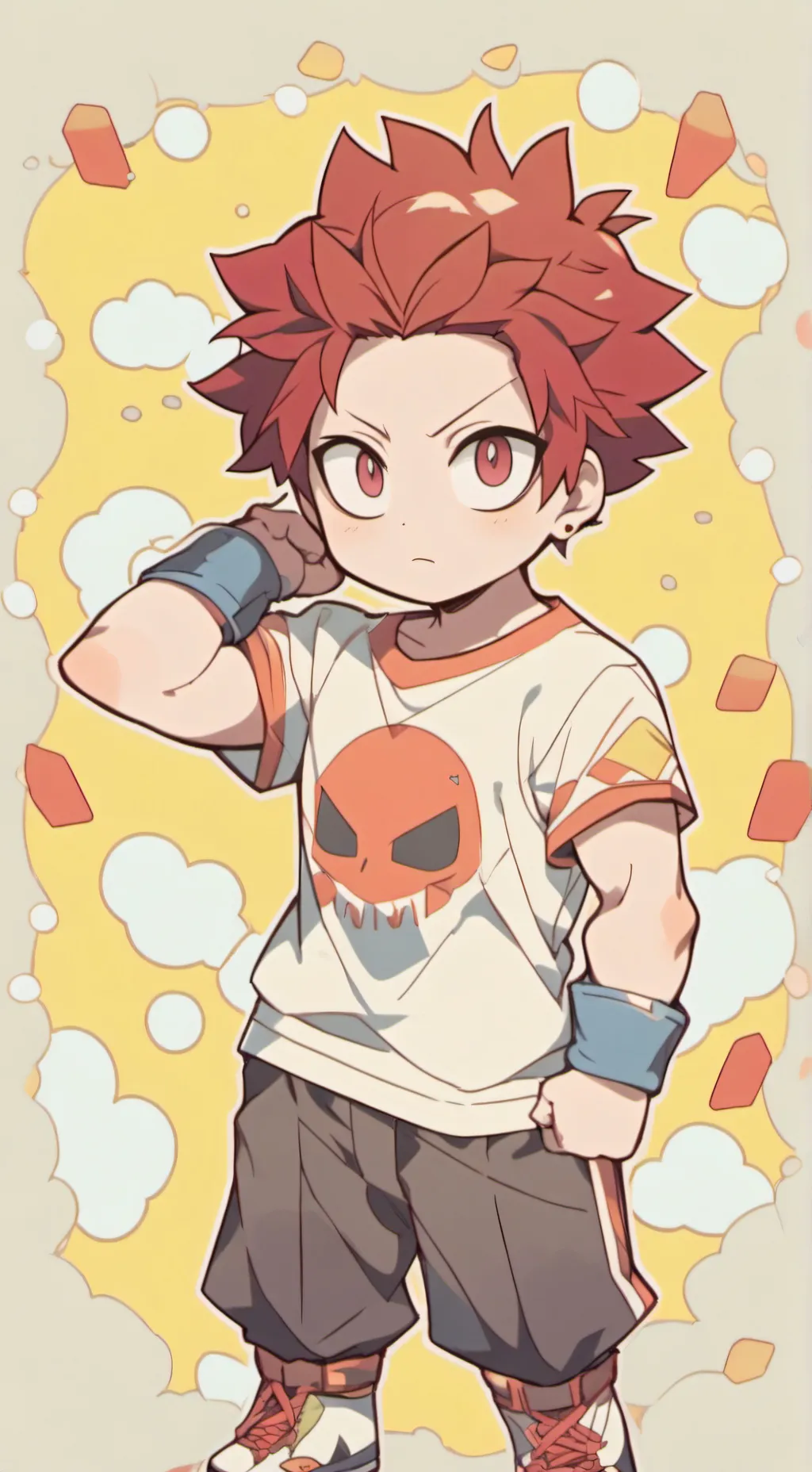 ai character: kirishima...  background