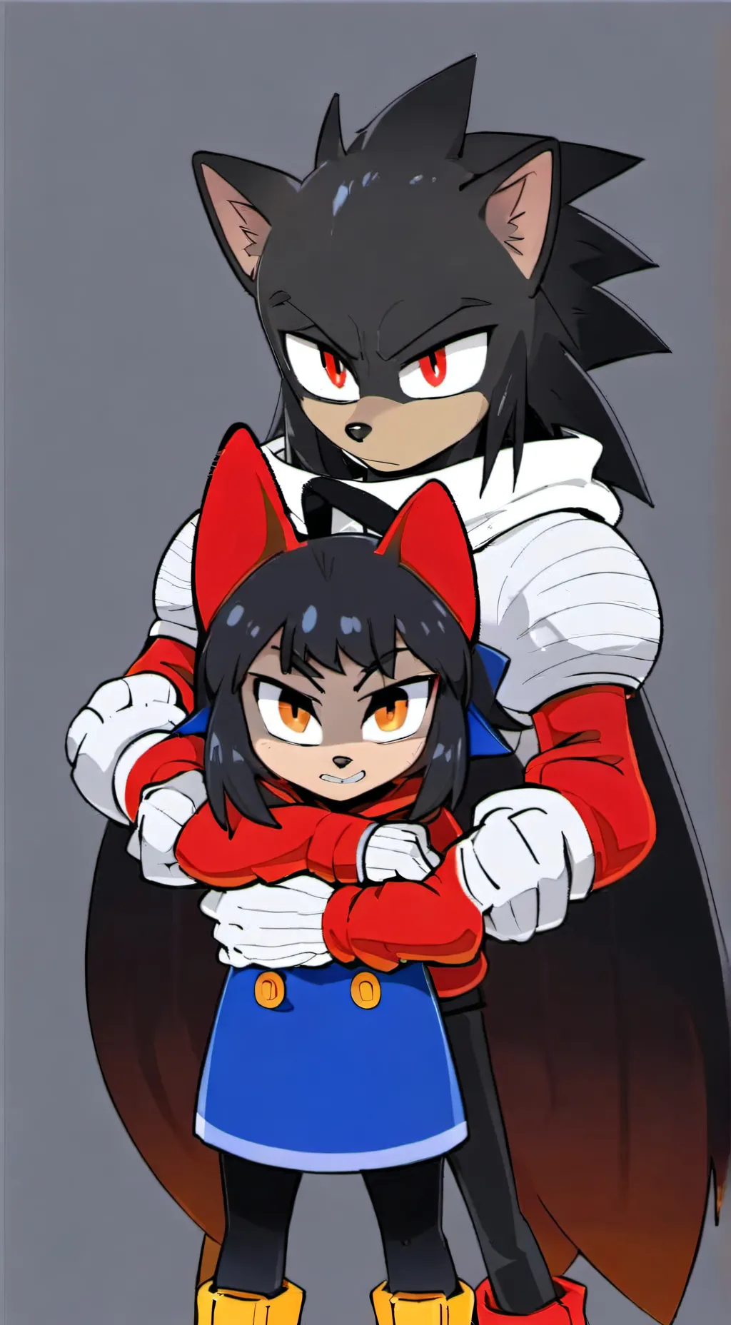 ai character: Shadow, Krystal  background