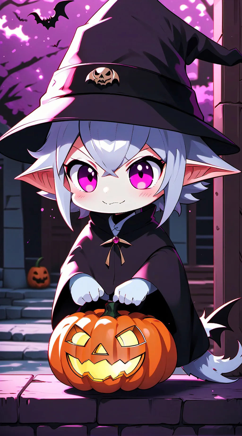 ai character: Forsaken Halloween background
