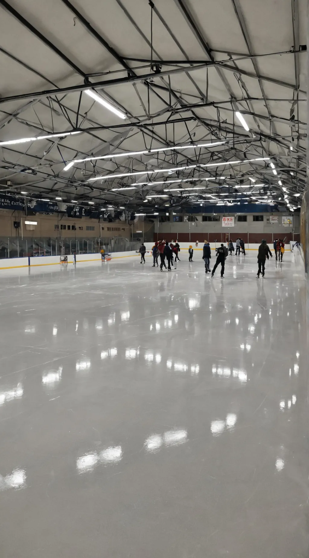 ai character: ice rink gone wron background