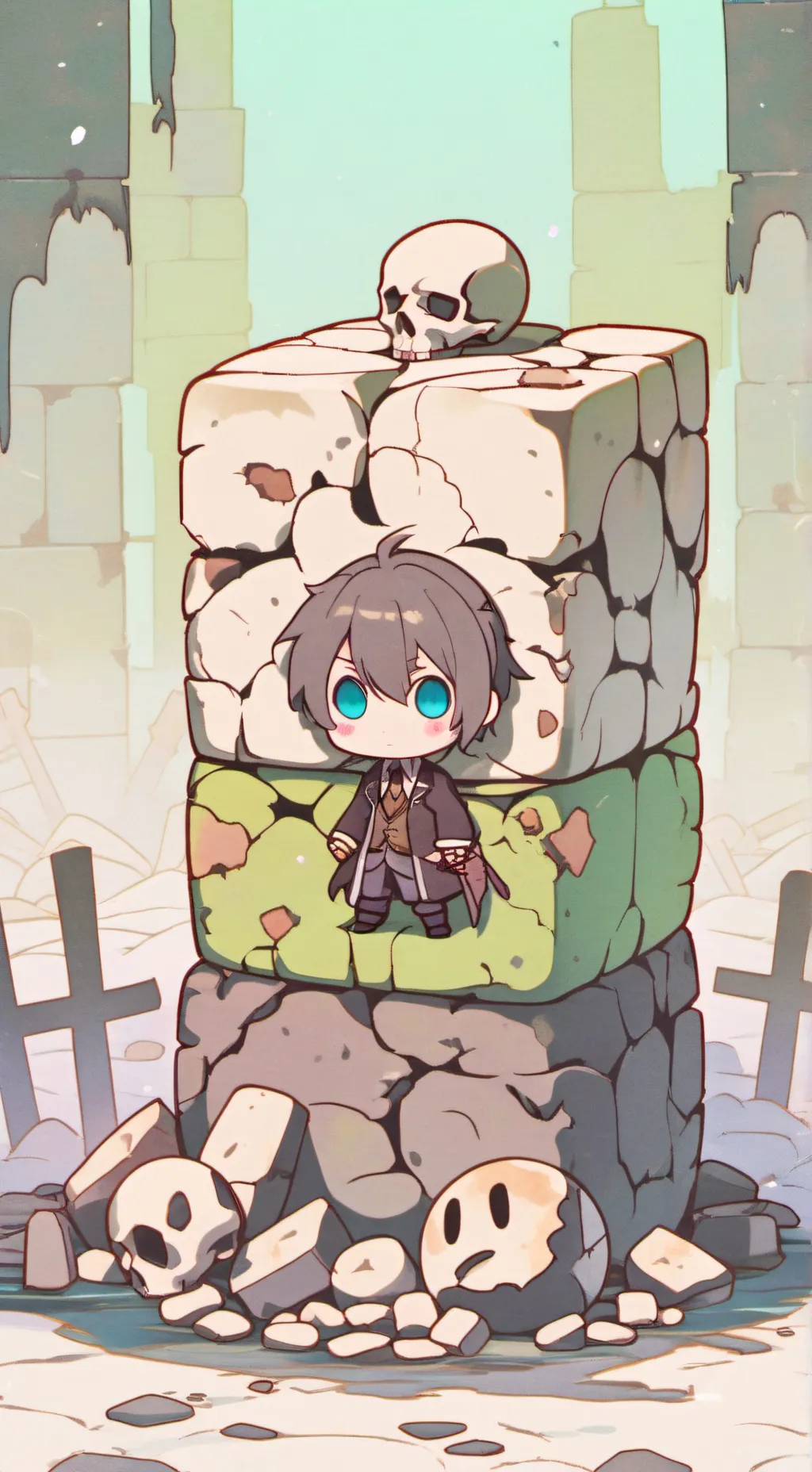 ai character: 1x1x1x1 x digrashi background