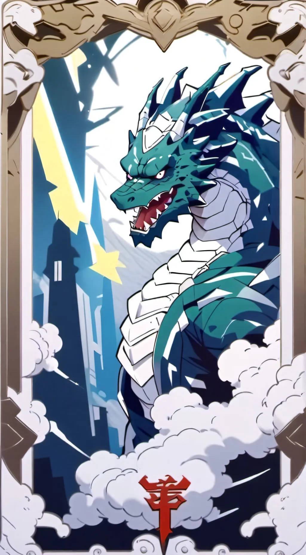 ai character: godzila background