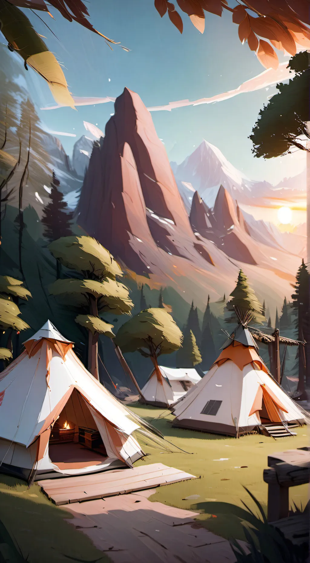 ai character: Лагерь 👩🏼 background