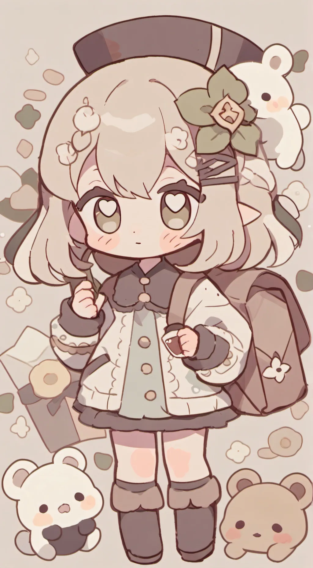 ai character: niña presumida background