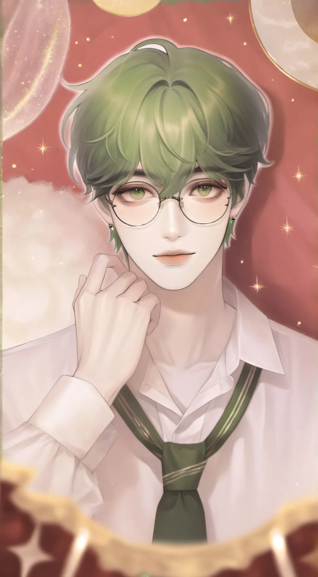 ai character: 💚~green~💚 background