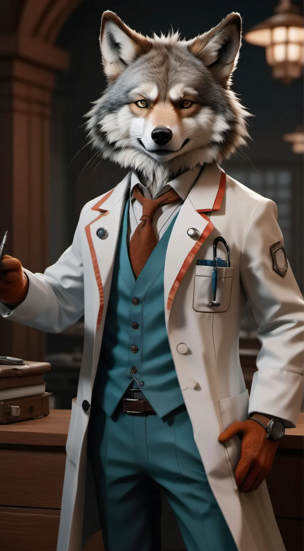 ai character: Dr K  background