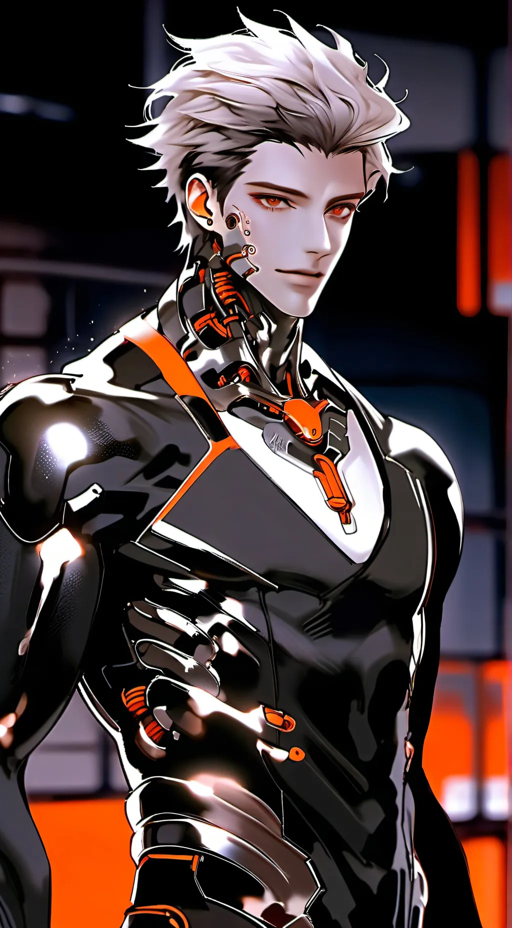 ai character: Lava background