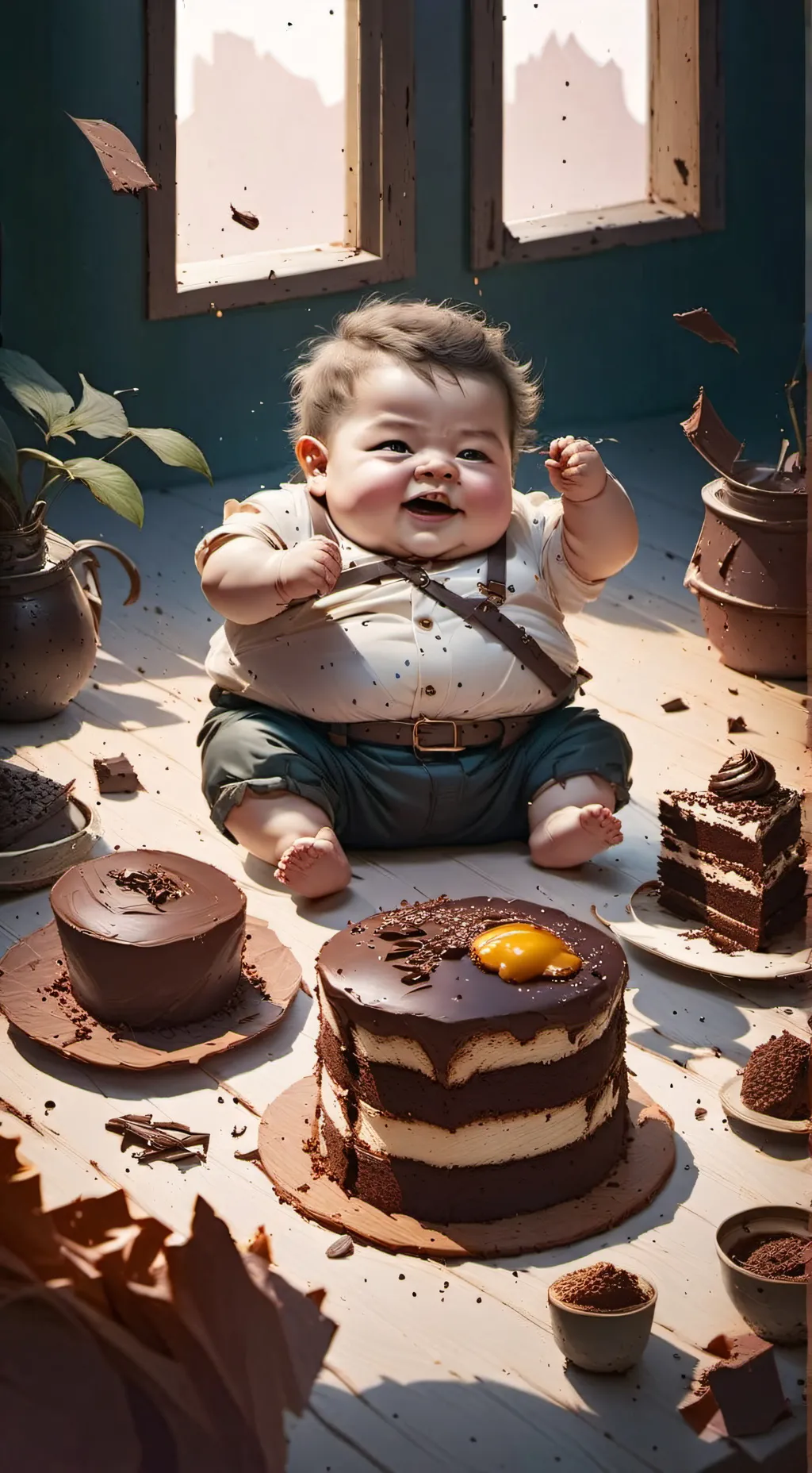 ai character: ur baby girl background