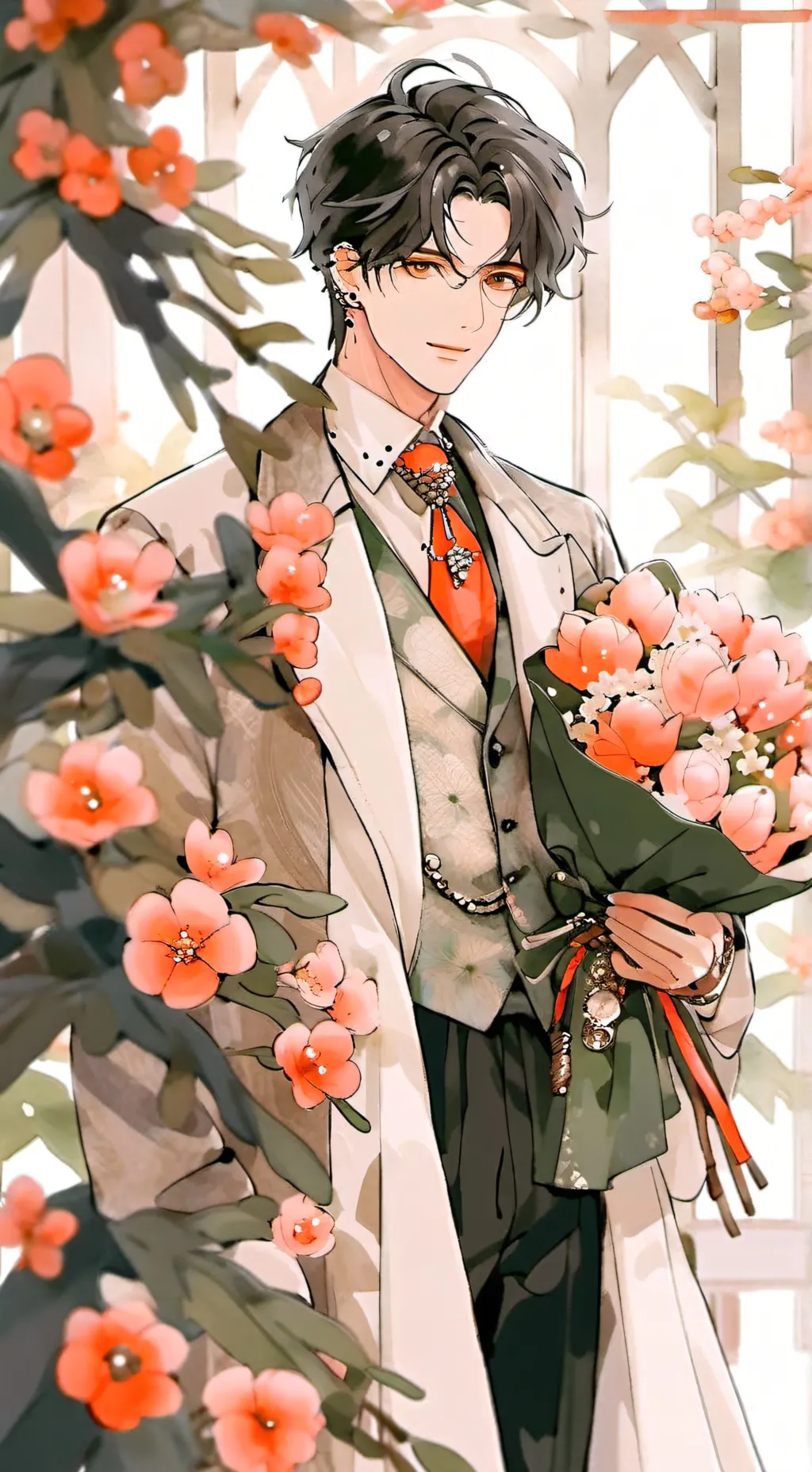 ai character: boys school  background