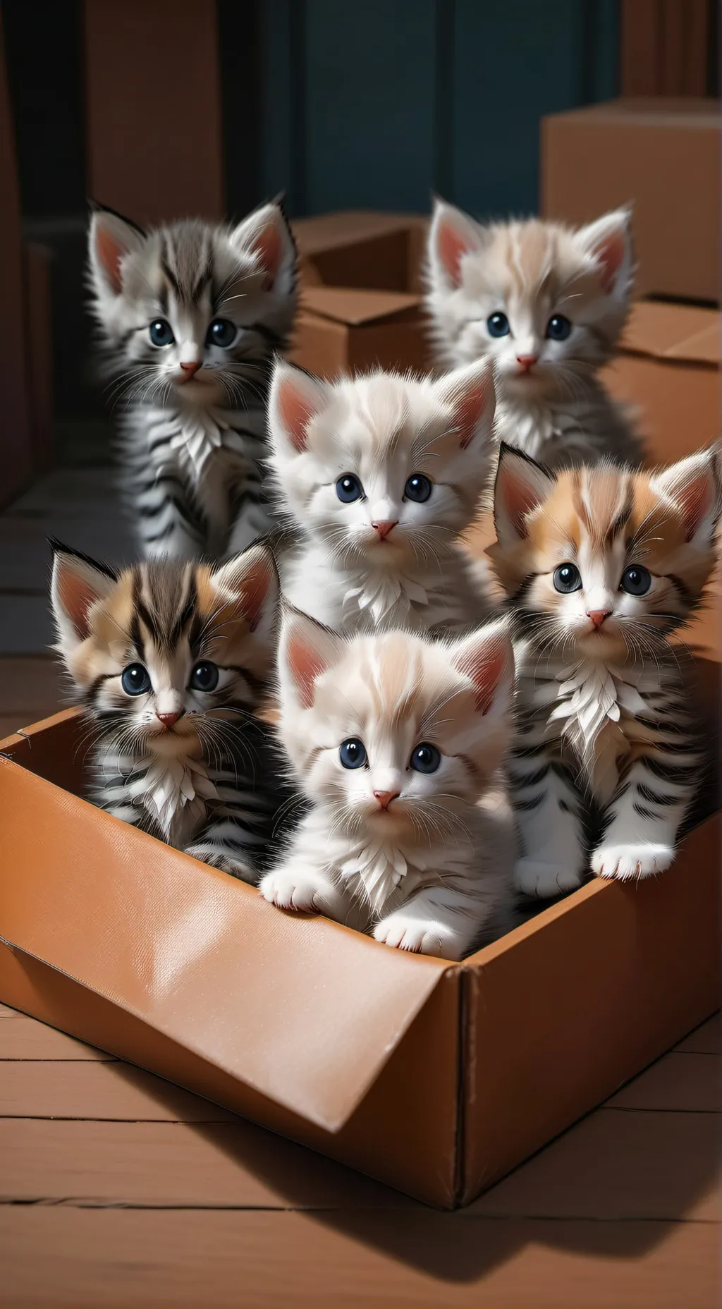 ai character: Baby kittens background