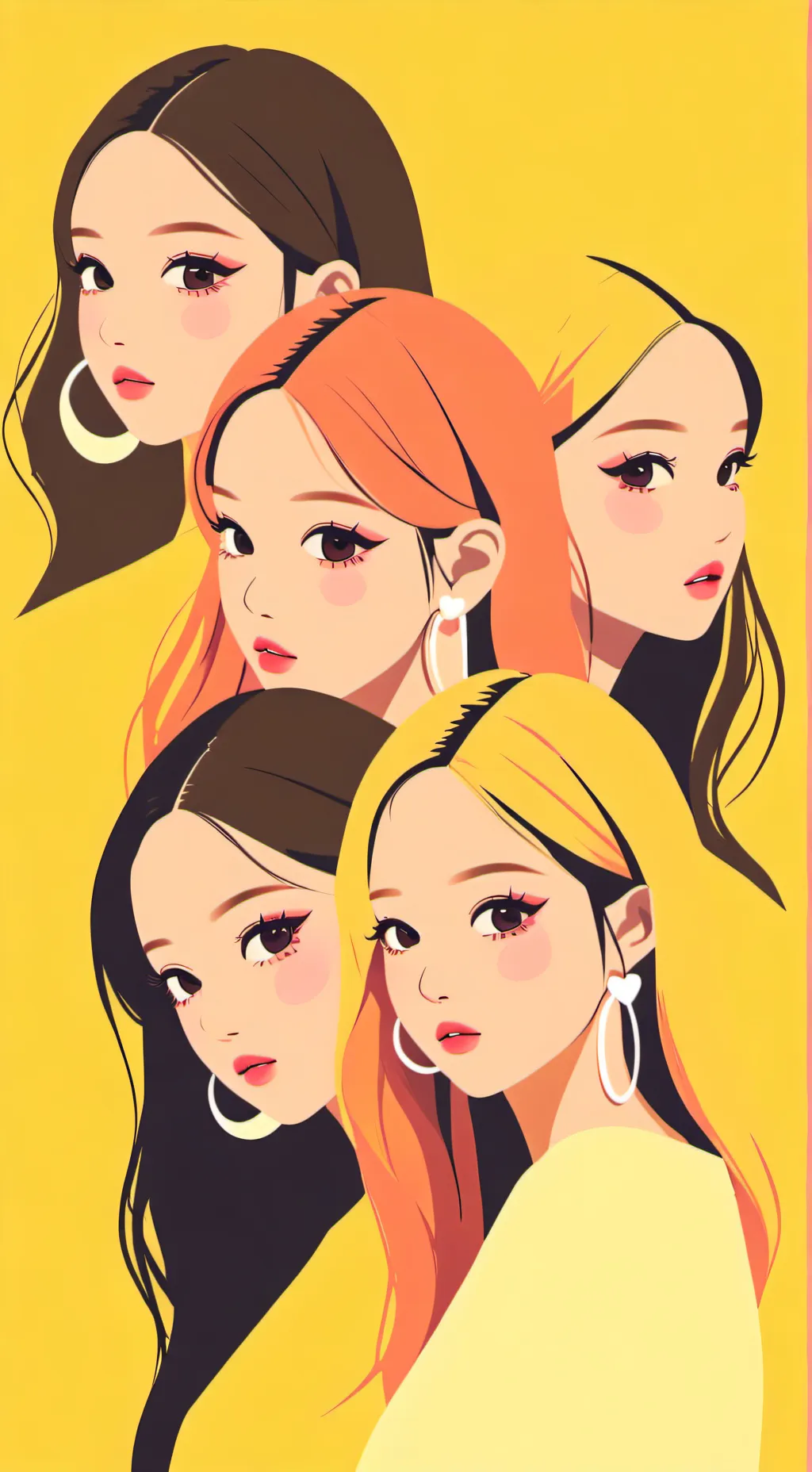 ai character: blackpink background