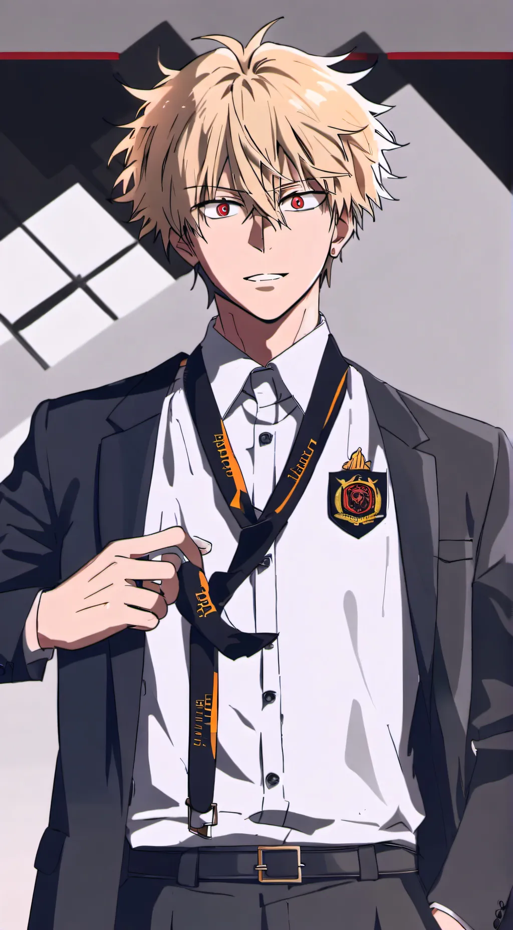 ai character: Katsuki Bakugo  background