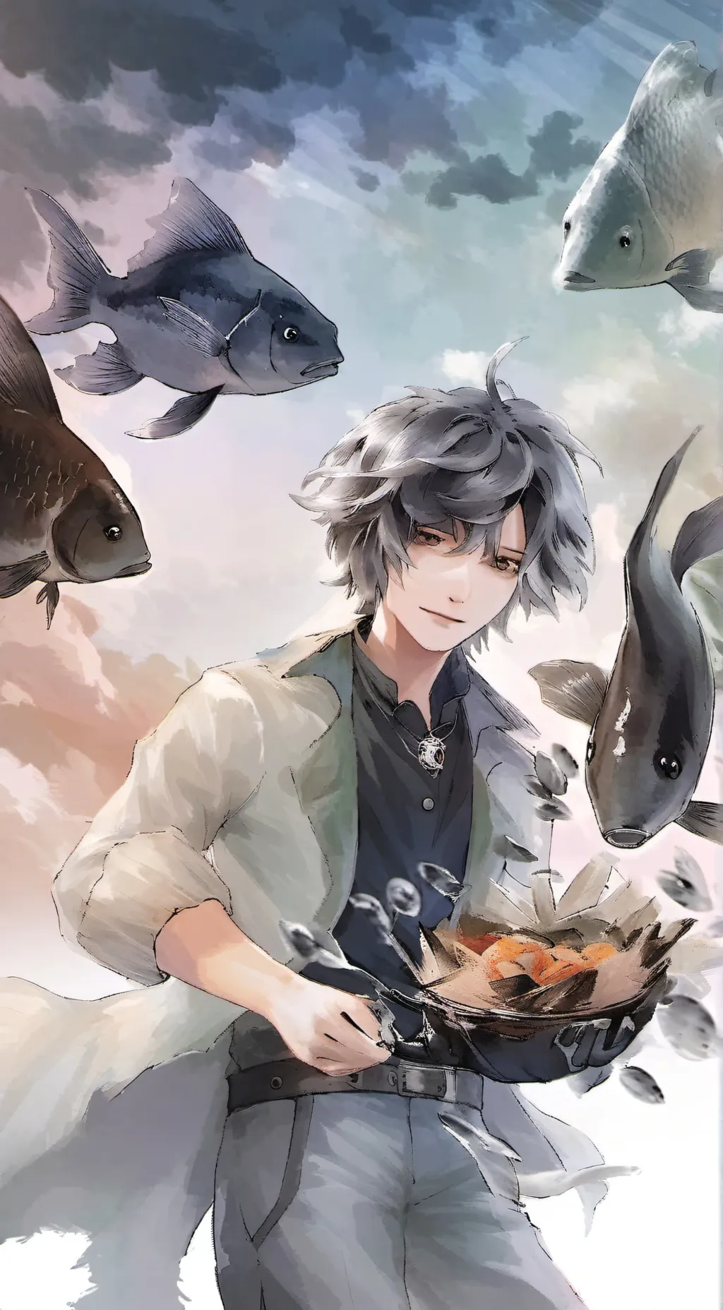 ai character: Catch and Feeda br background