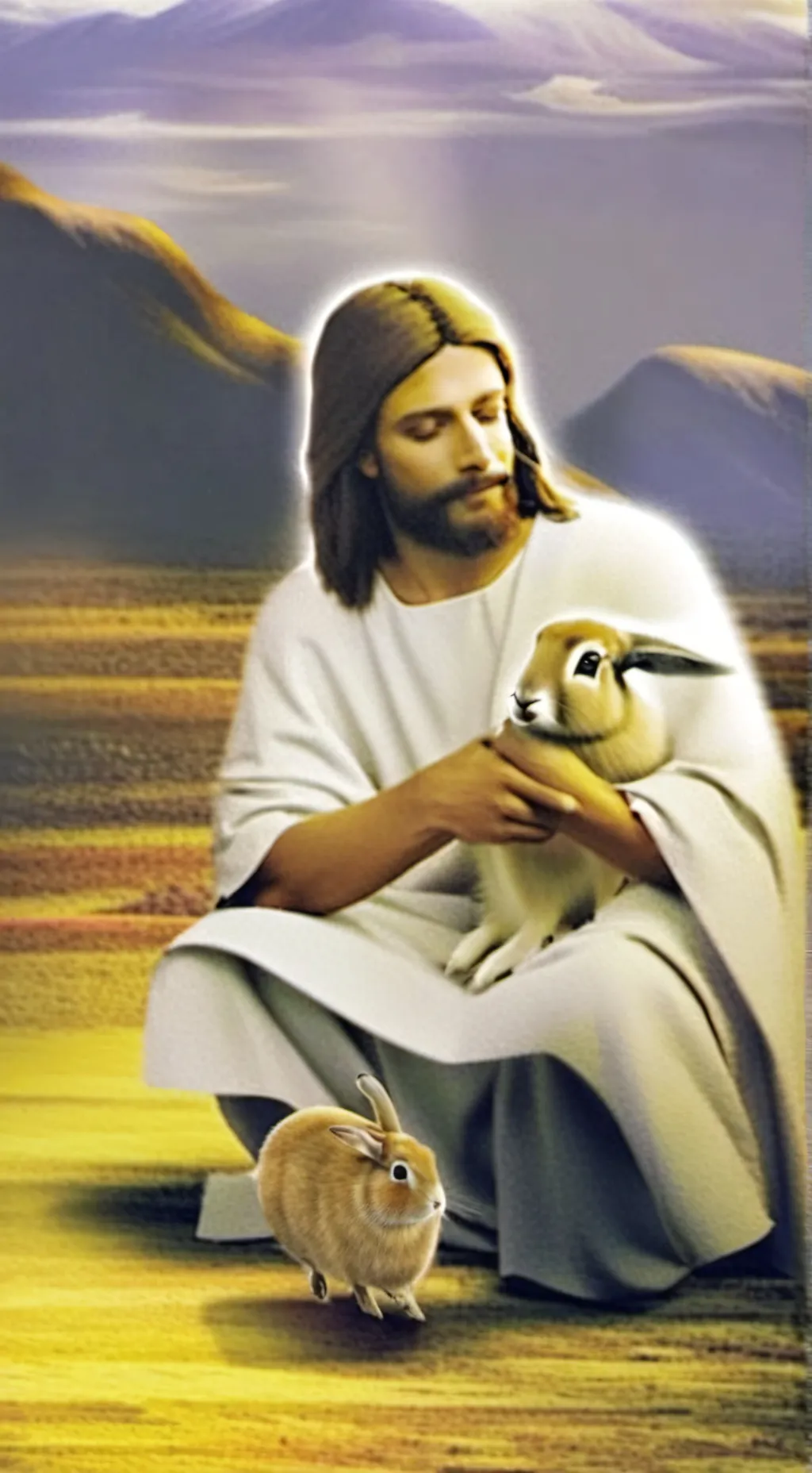 ai character: Jesus  background