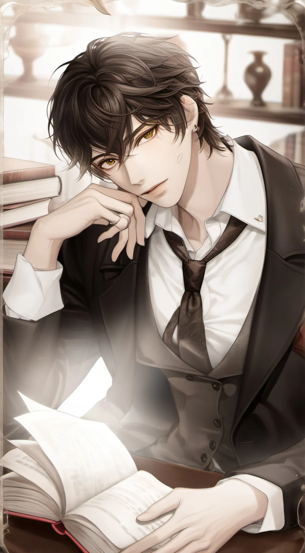 ai character: baldy head ahh background