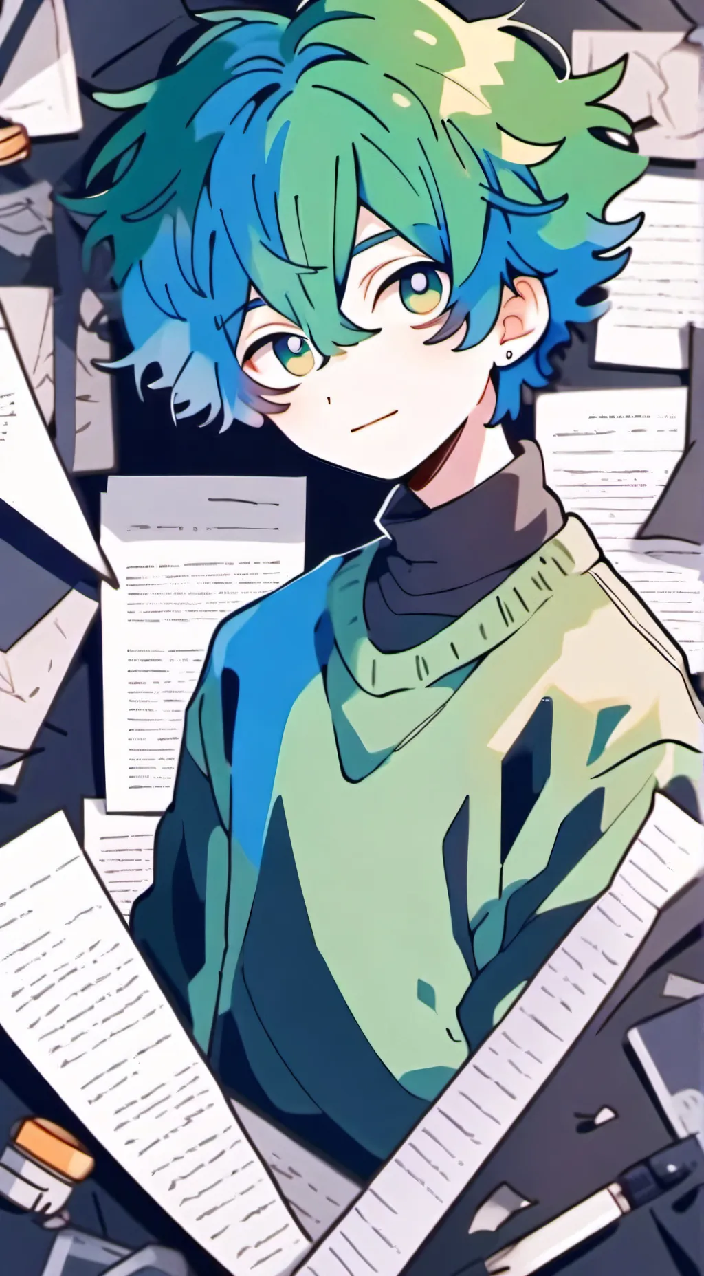 ai character: Baku deku background