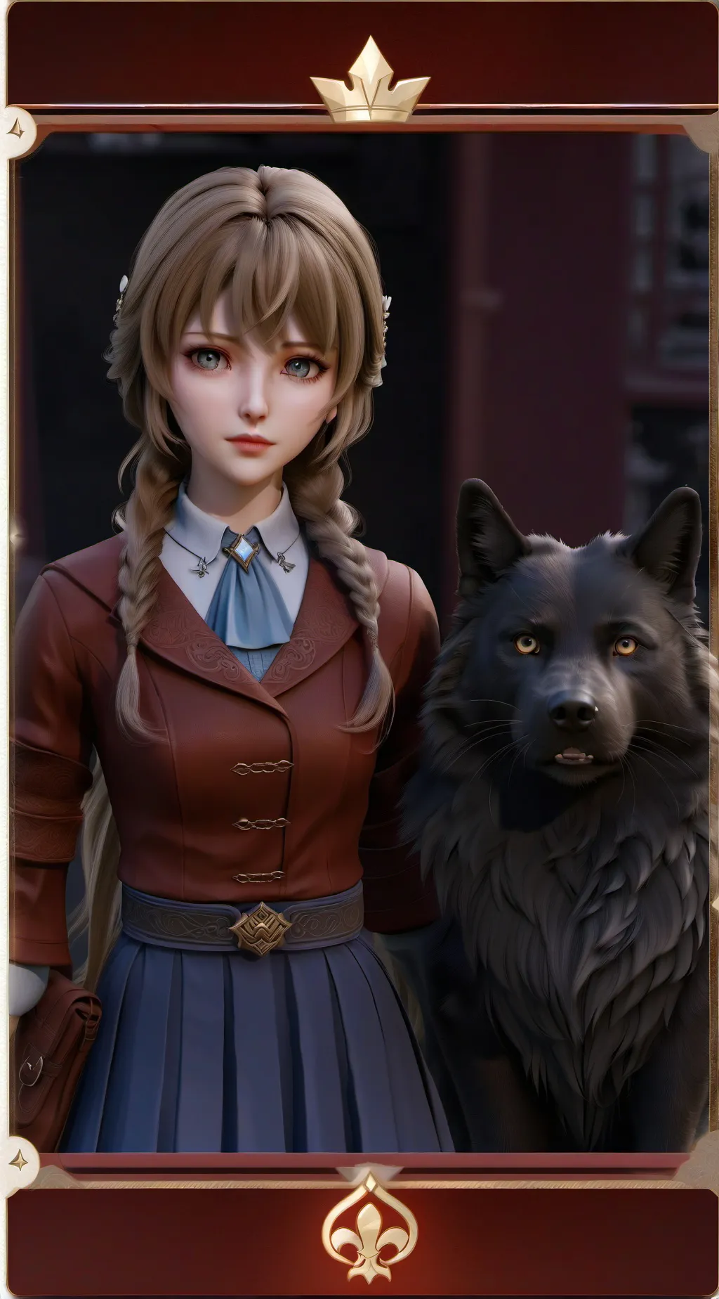 ai character: 𖤐🖤Мэри🖤𖤐 background