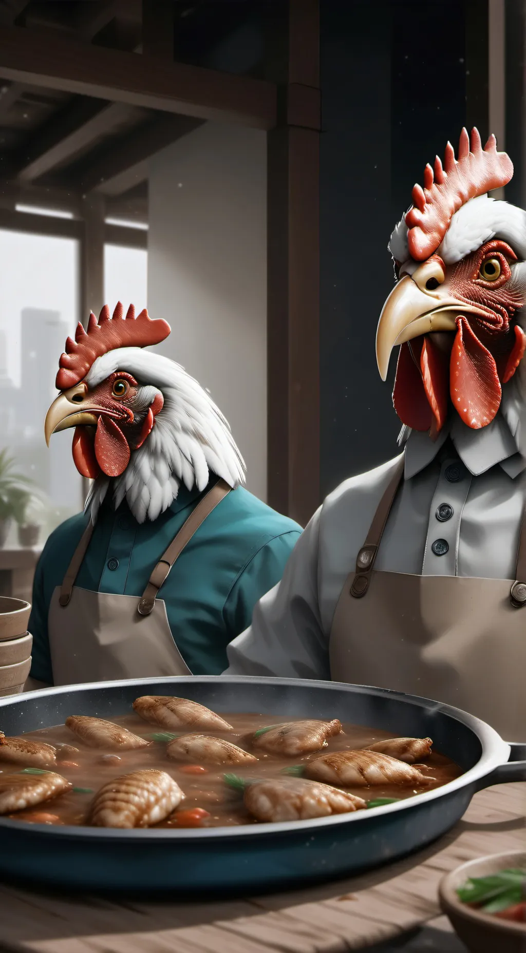 ai character: Los Pollos Gemelos background