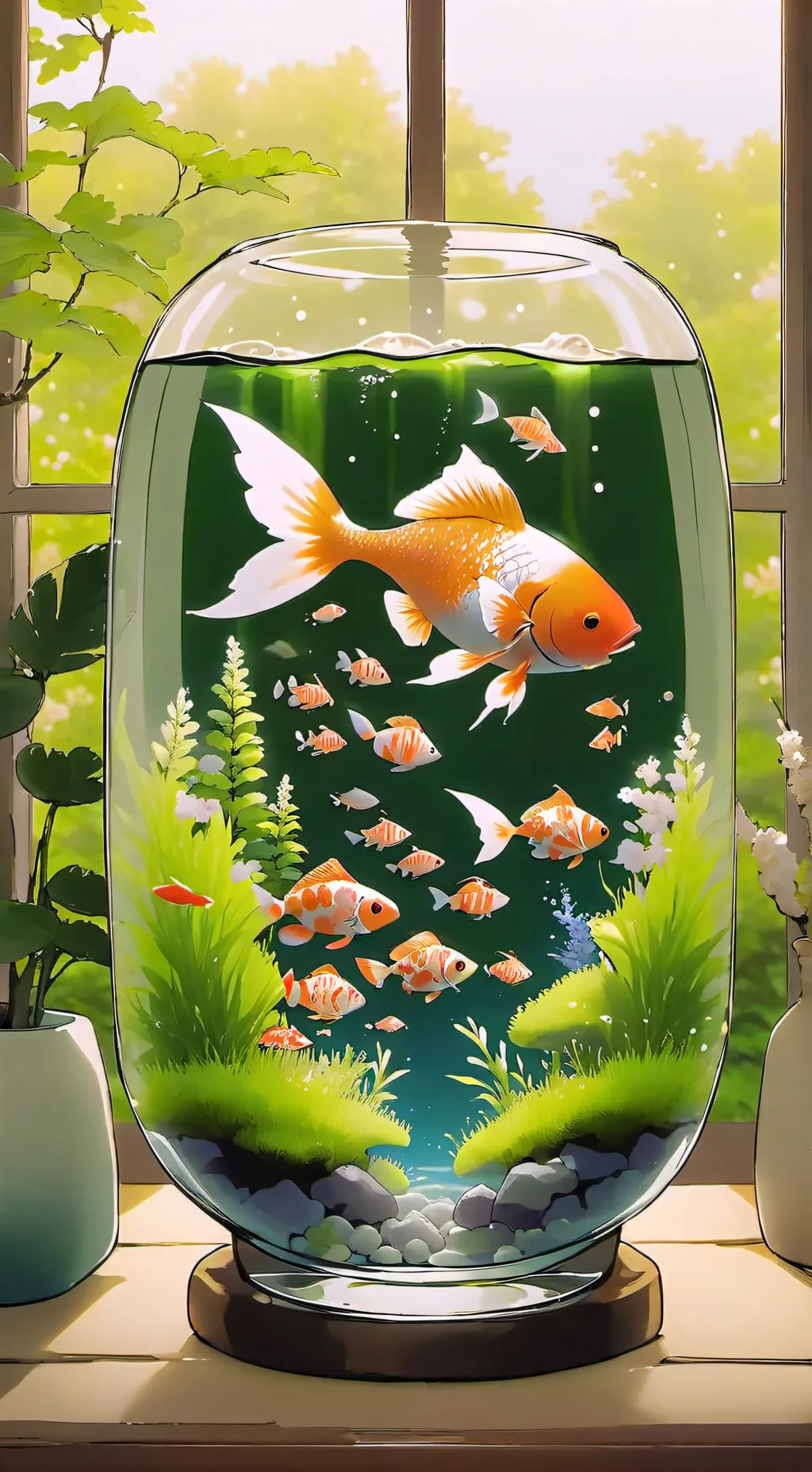 ai character: fish? background