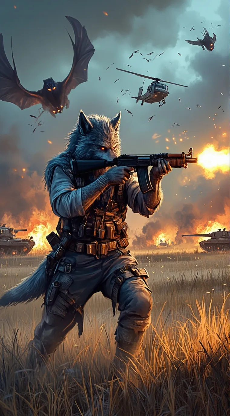 ai character: Commander winter  background