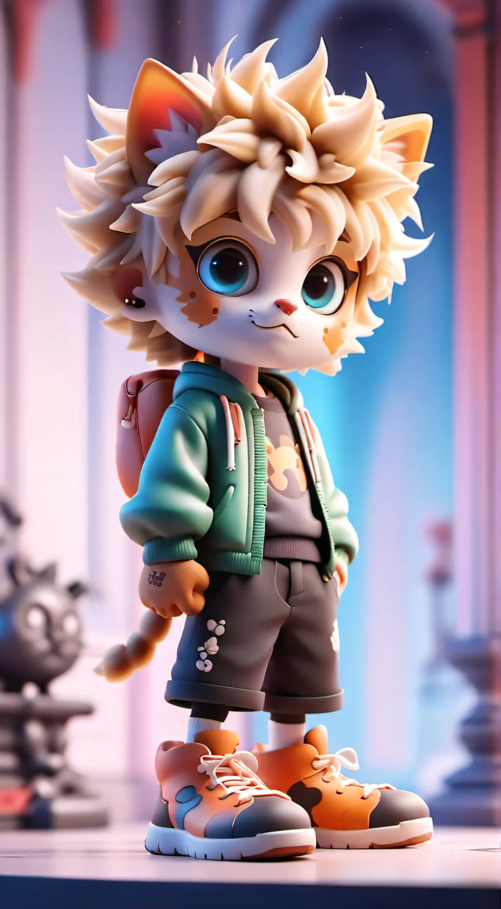 ai character: bakugo cat background