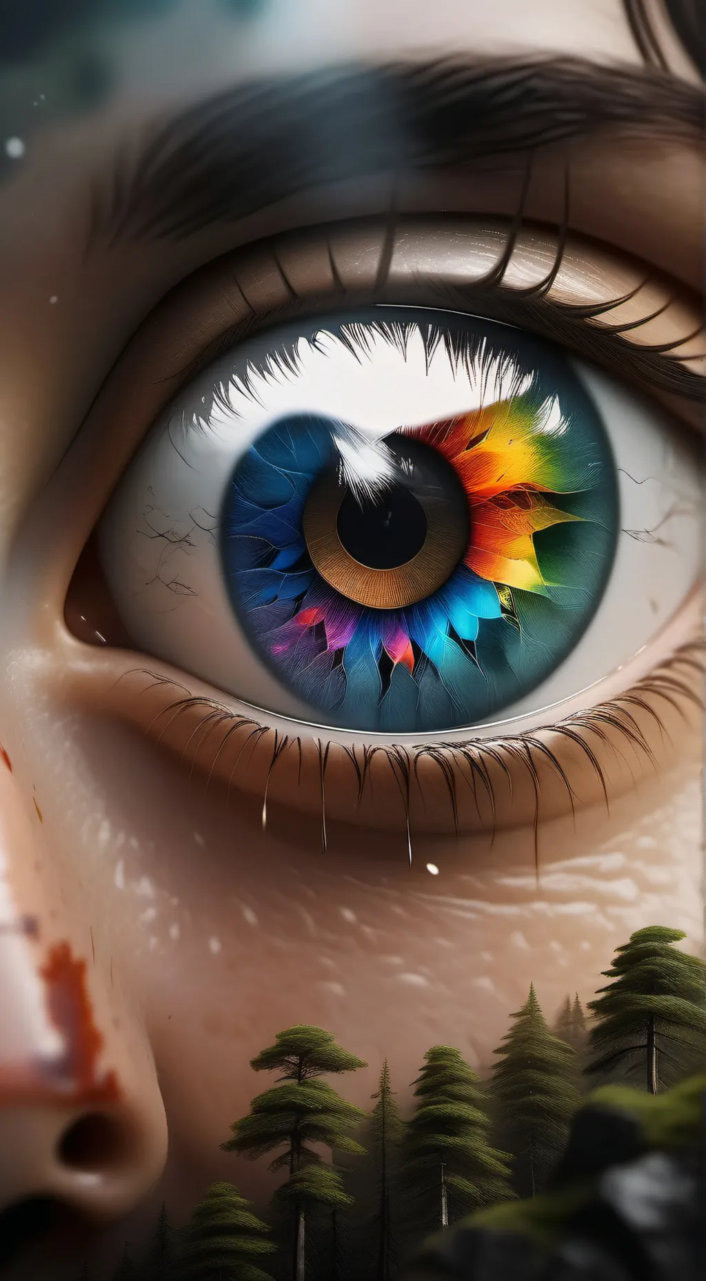 ai character: Eye power background