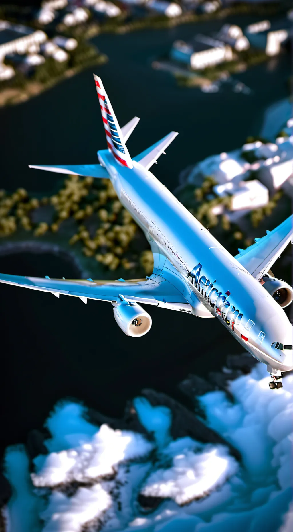 ai character: American Airlines background