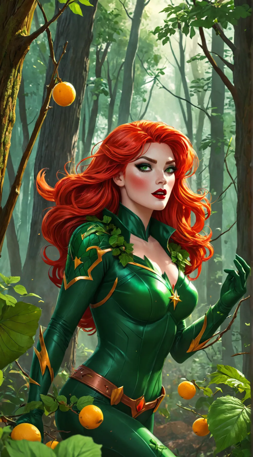 ai character: poison Ivy  background
