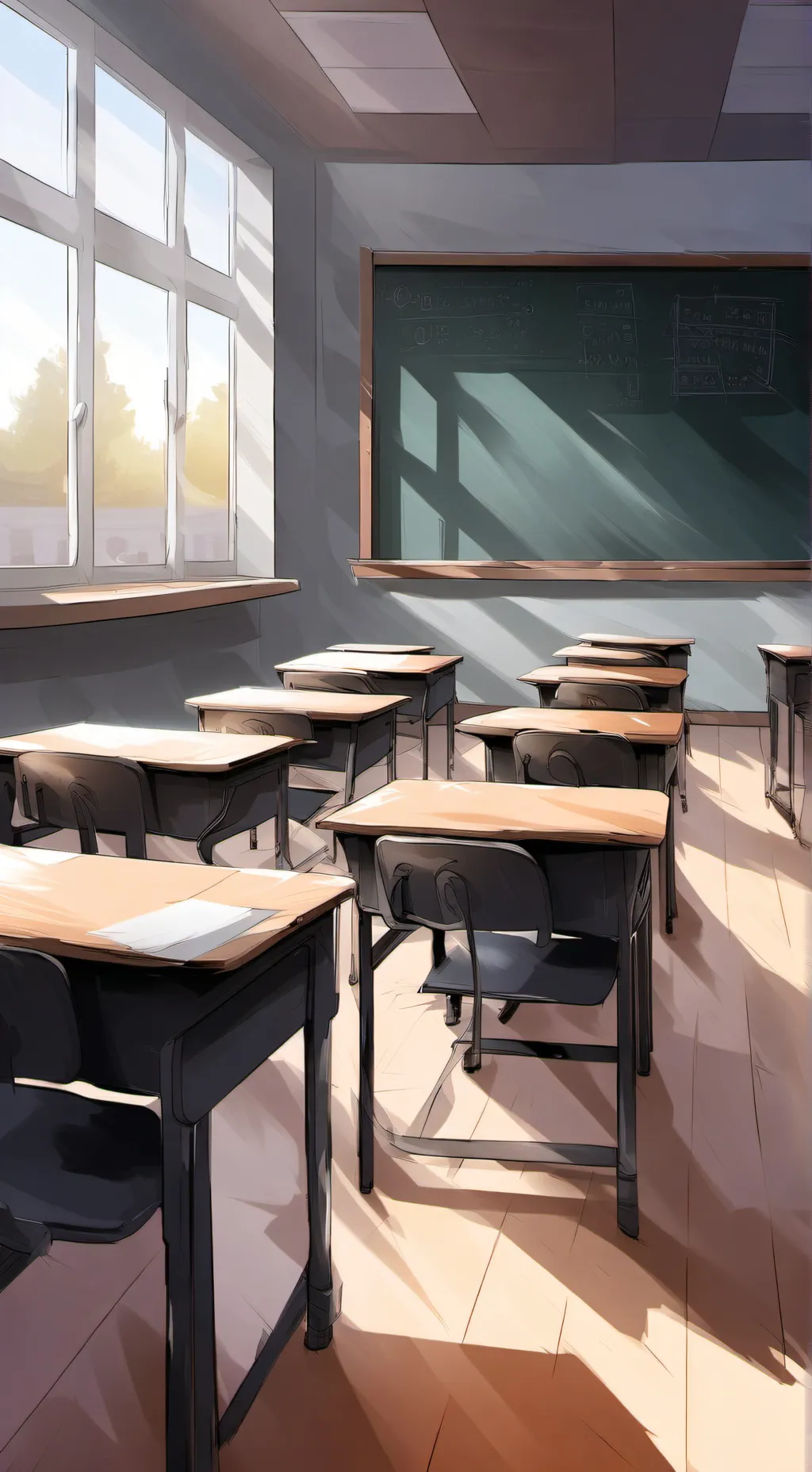 ai character: New school background