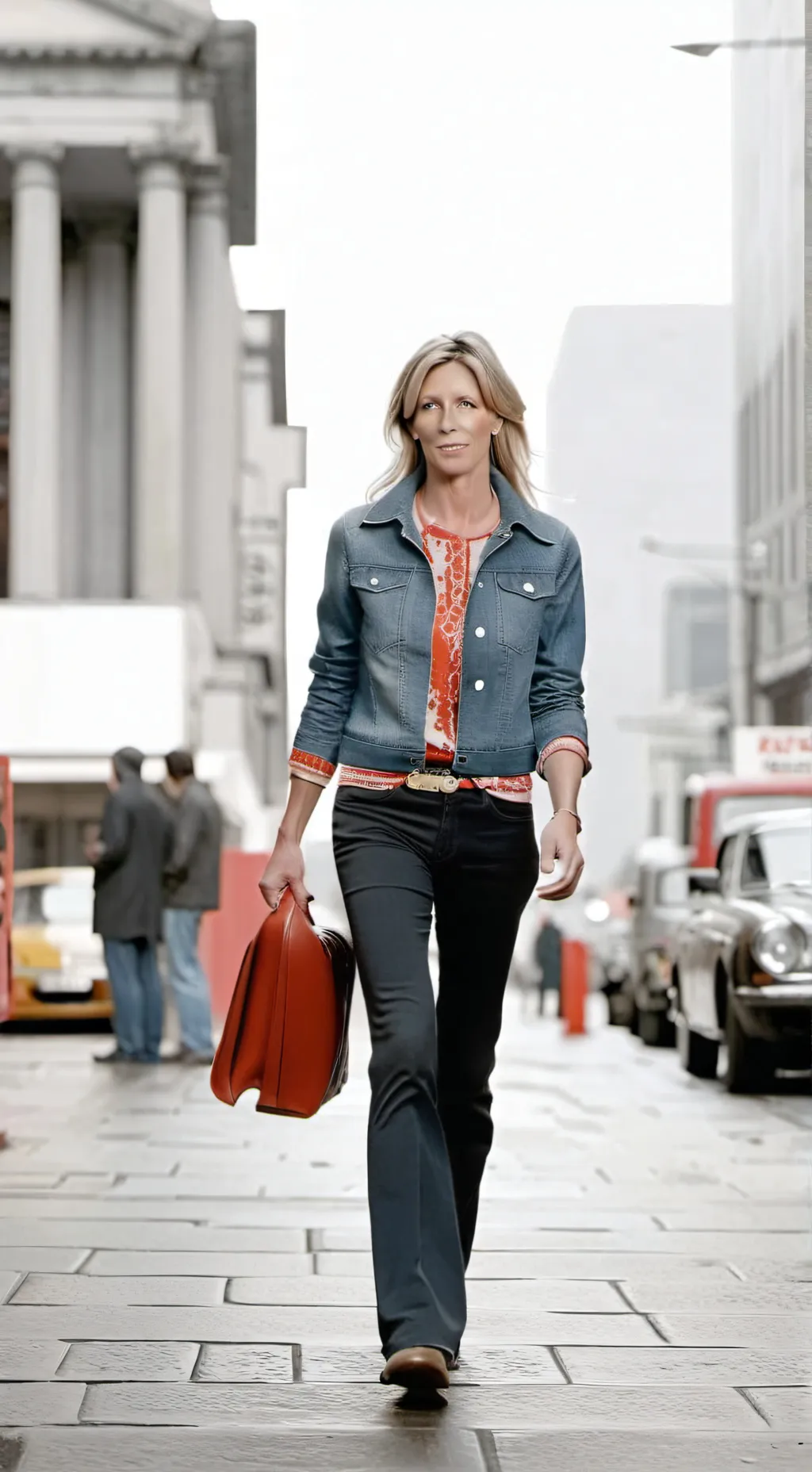 ai character: Linda McCartney  background