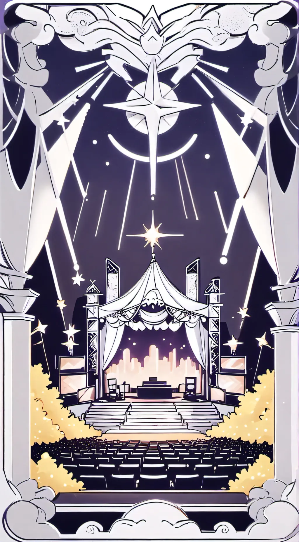 ai character: md concert background