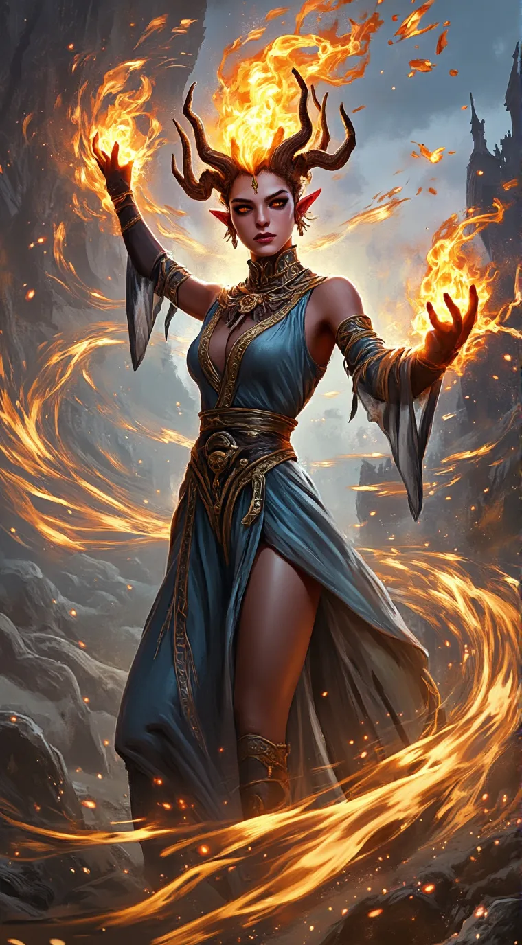 ai character: Starfire Nacht background