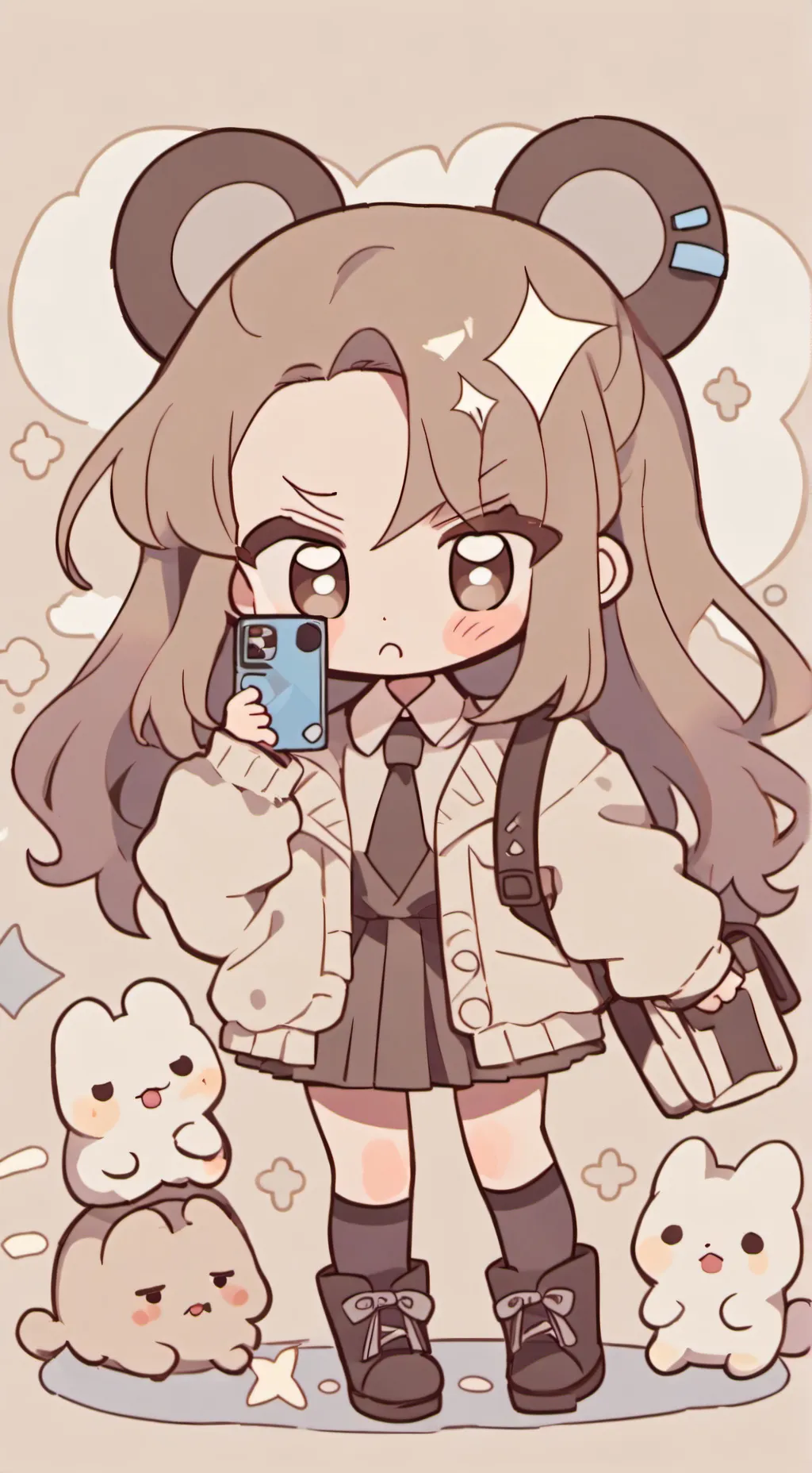 ai character: picky Fs XMAS background