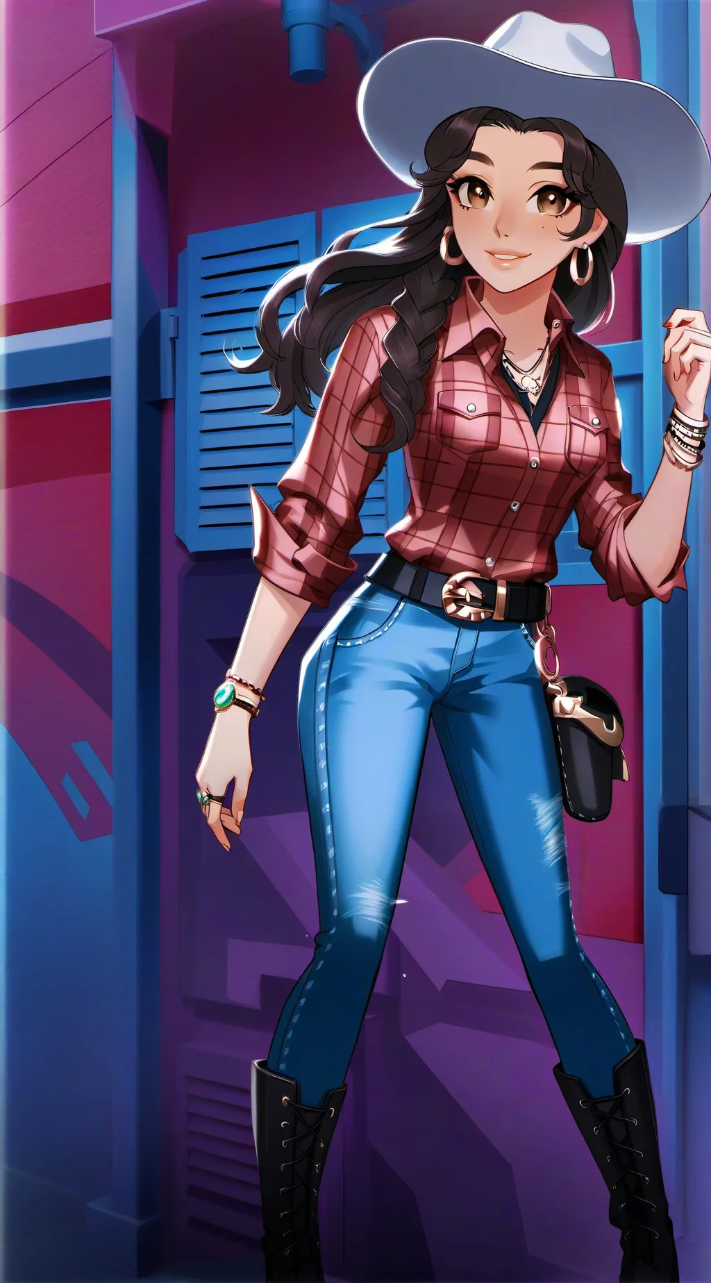 ai character: Colleen posada  background