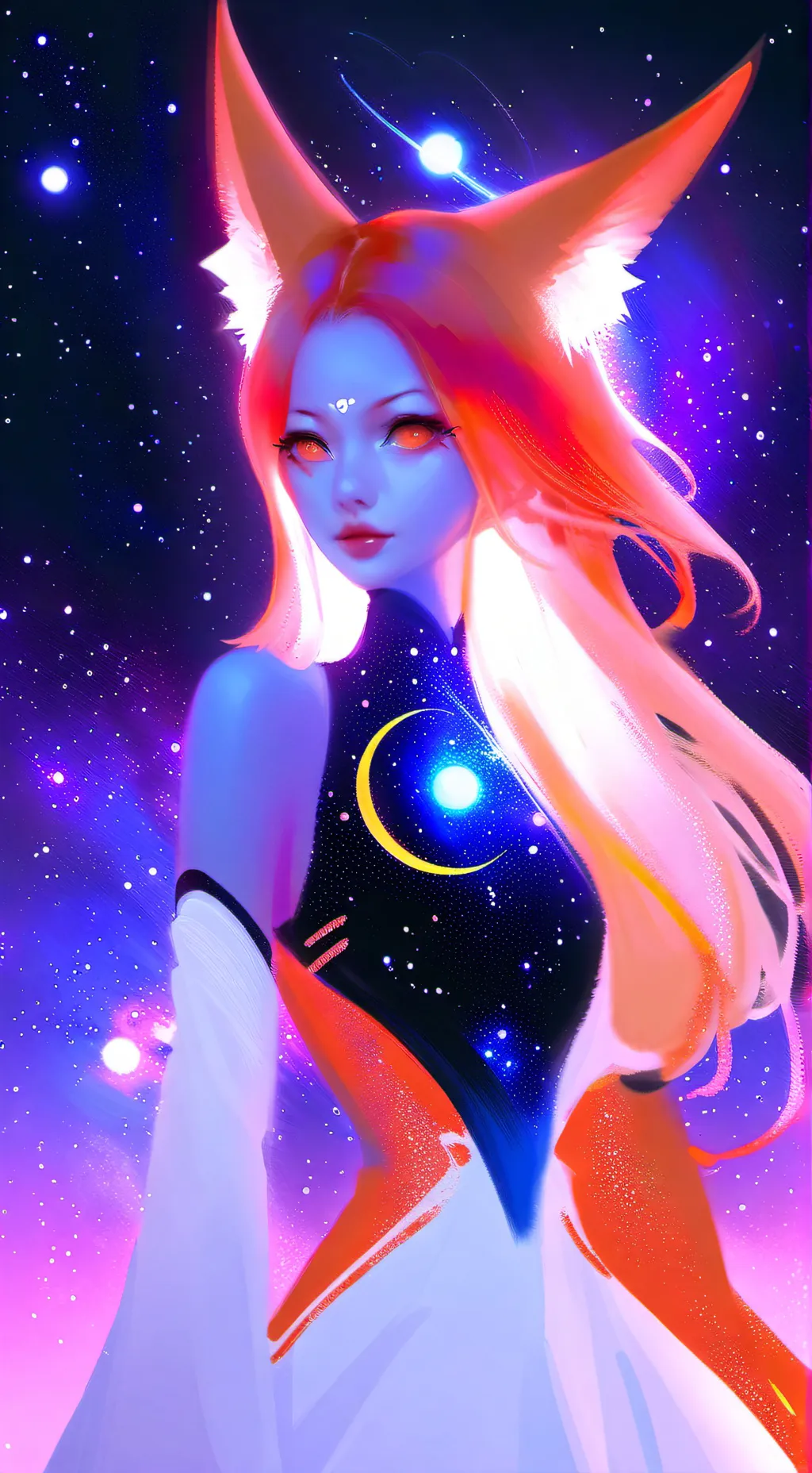 ai character: Aurora Galaxy  background