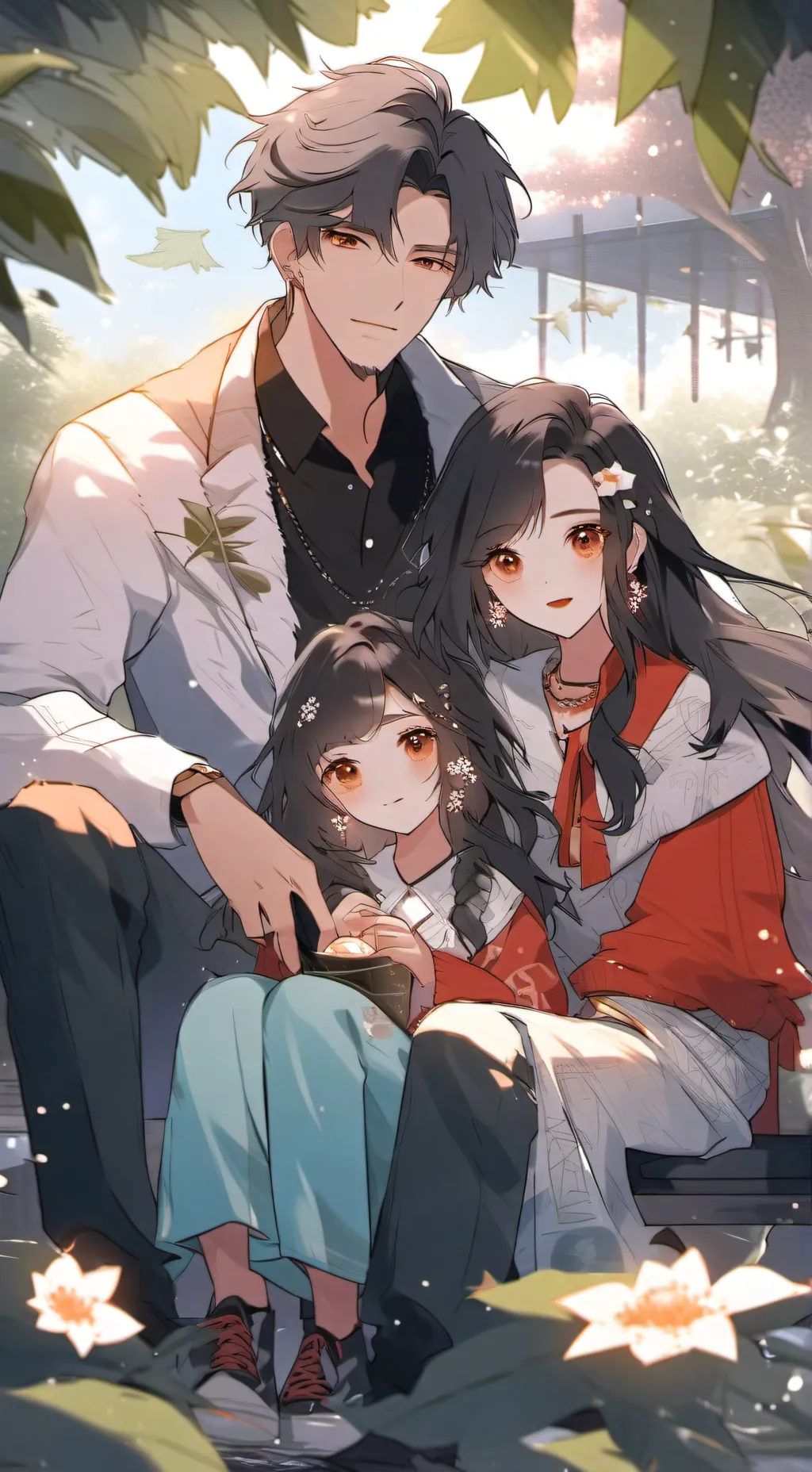 ai character: Family normal day  background