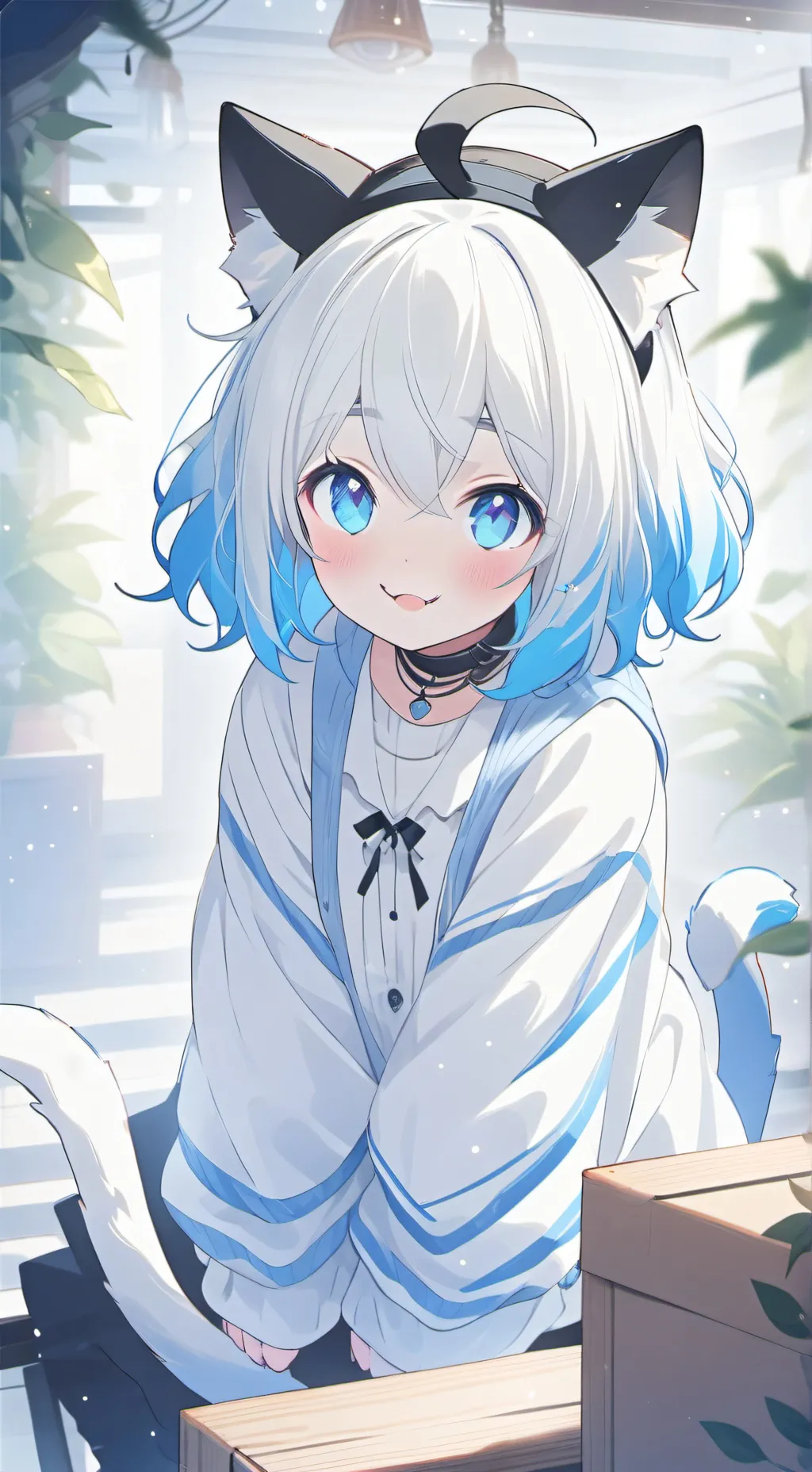 ai character: Luna the Cat Spirit background
