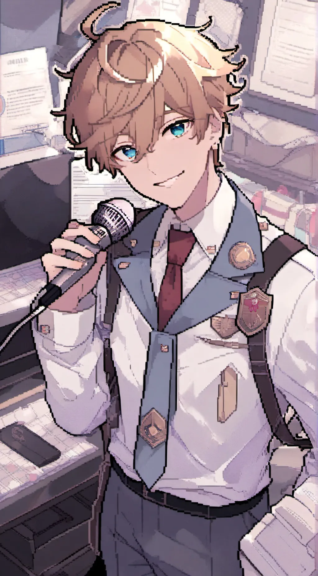 ai character: Senpai FNF background