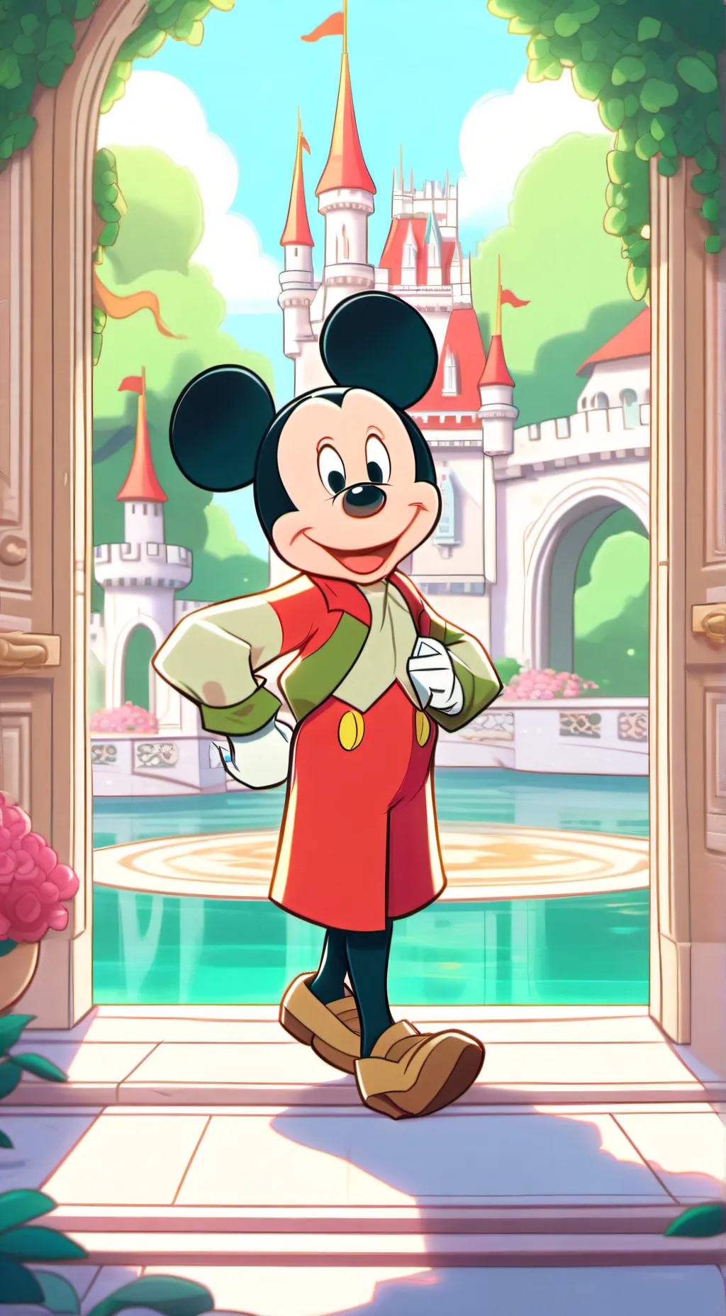 ai character: Mickey mouse  background