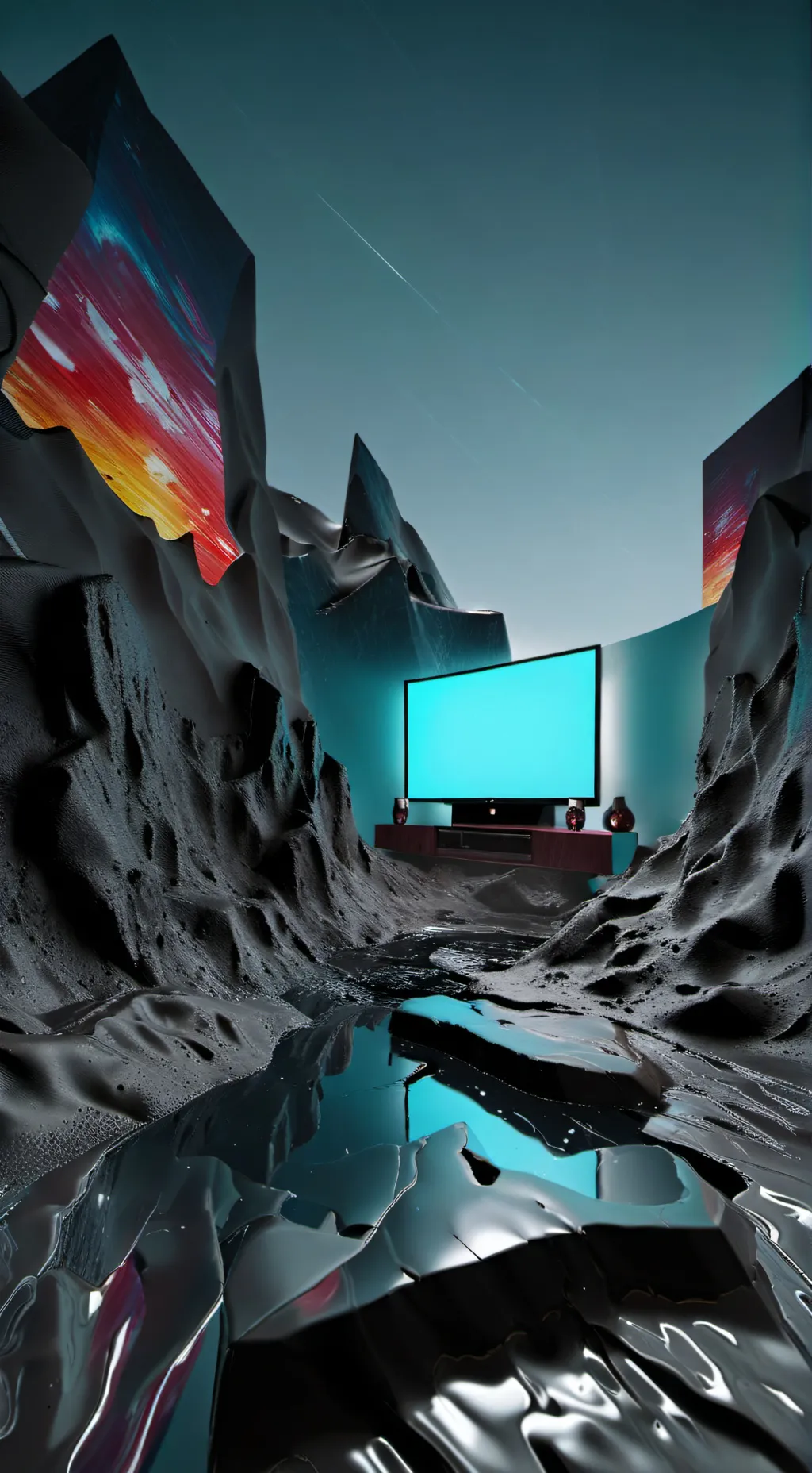 ai character: MD movie night background