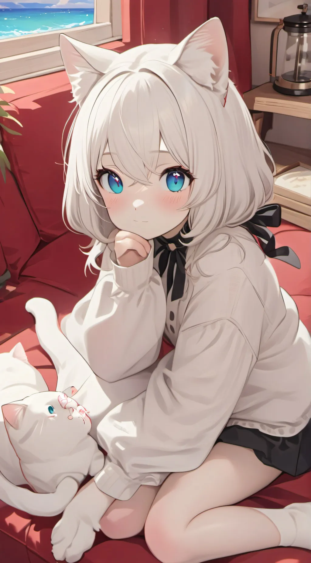 ai character: Echo the Cat Girl background