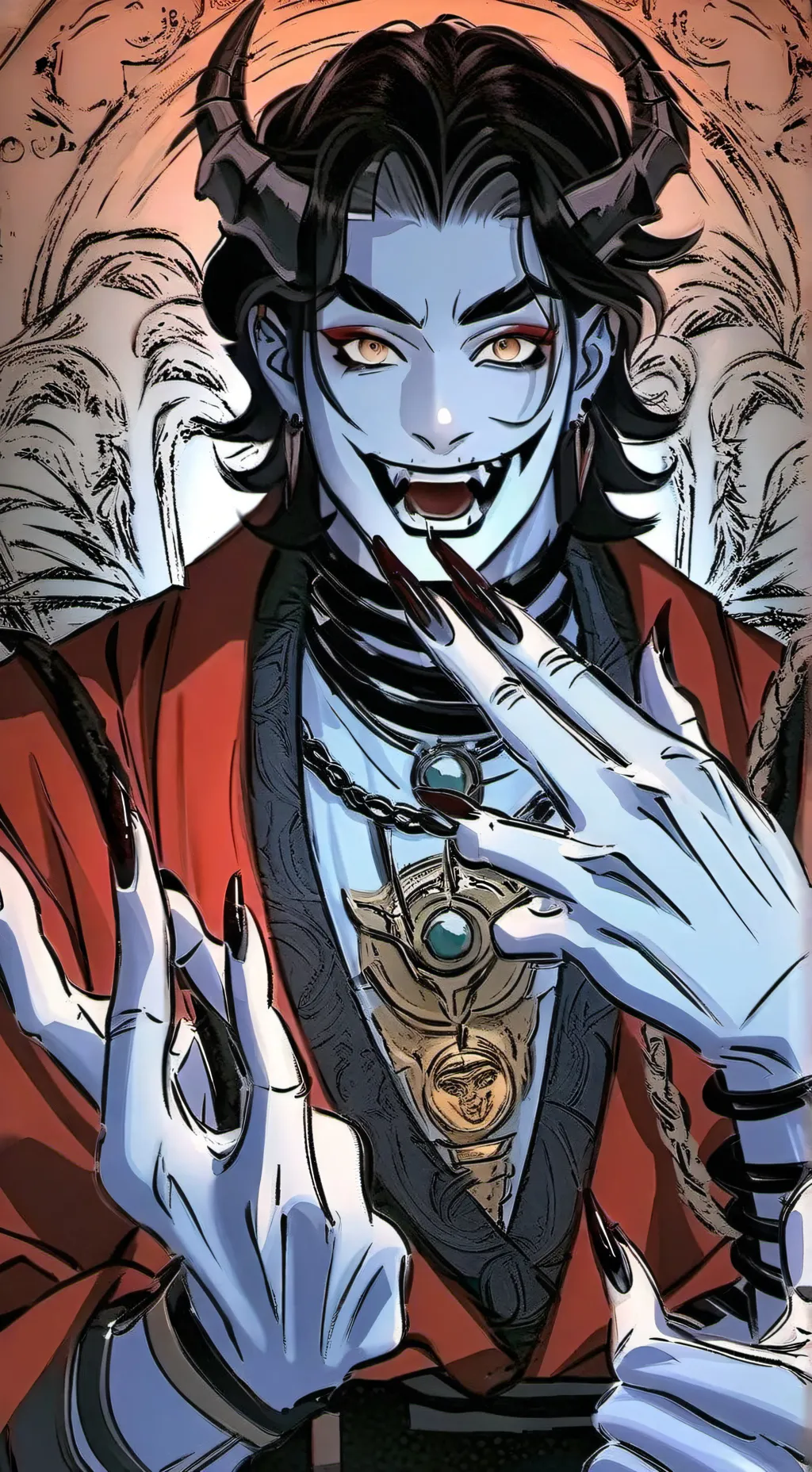 ai character: Saja boys background