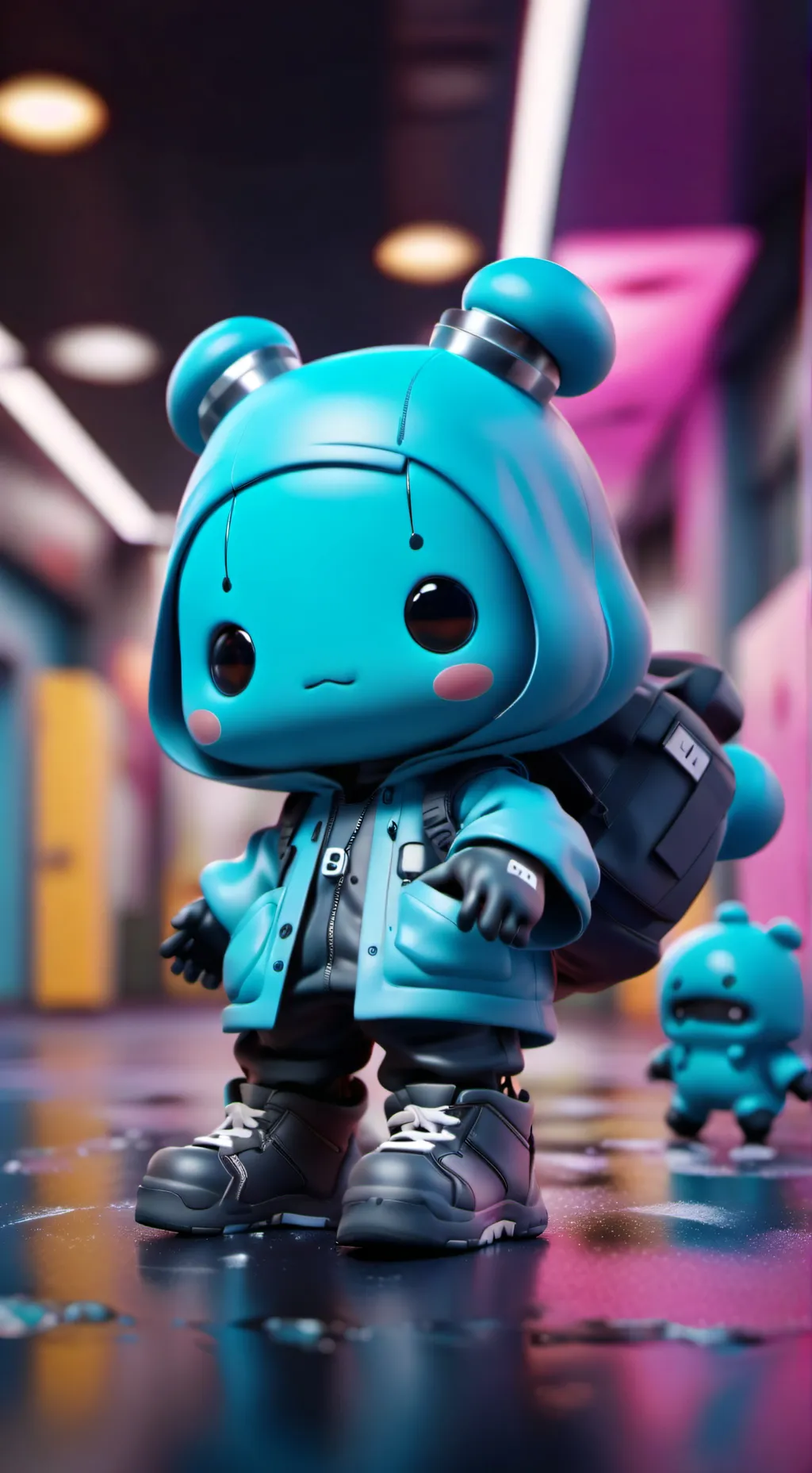 ai character: Squid games 1,2,3 background