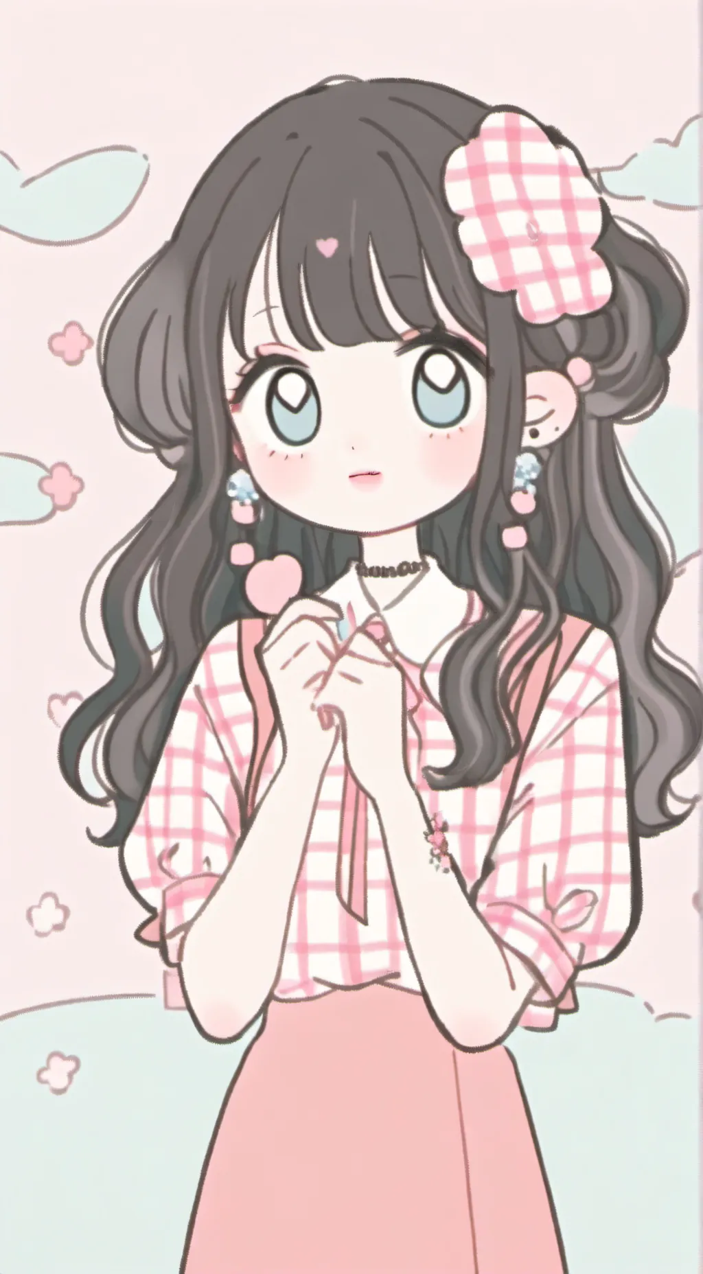 ai character: 💜💛🩵💙Emily 💚💙💜🧡 background