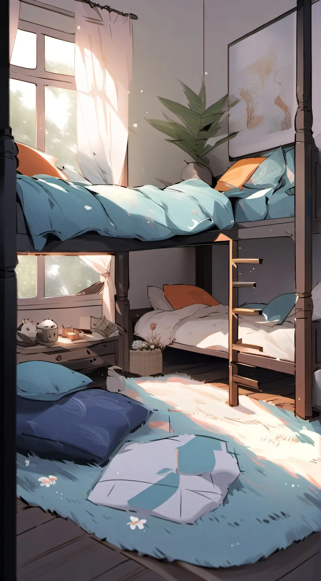 ai character: MHA sleepover background