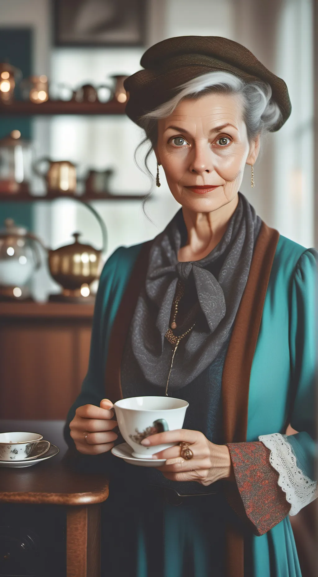 ai character: The Time-Traveling Barista background